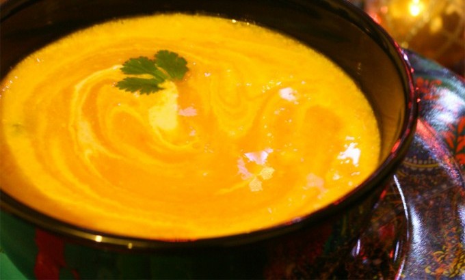 Cuisine un velouté de potiron