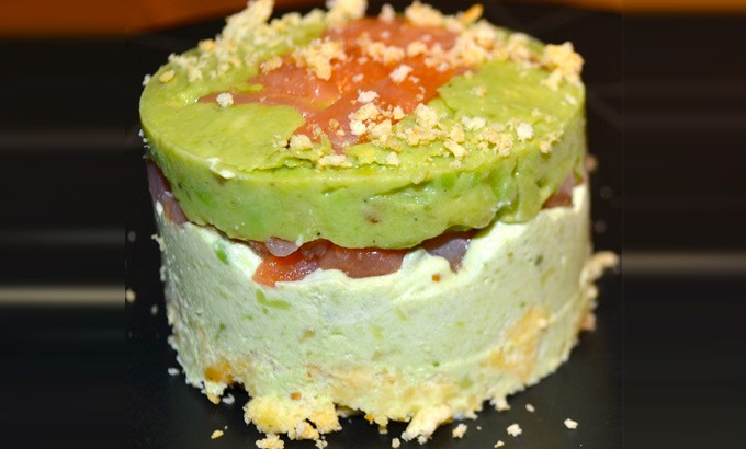 Entrée délicieuse : bavarois saumon avocat basilic
